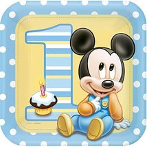 Mickey Mouse 1st Birthday Lunch Plates - $3.99