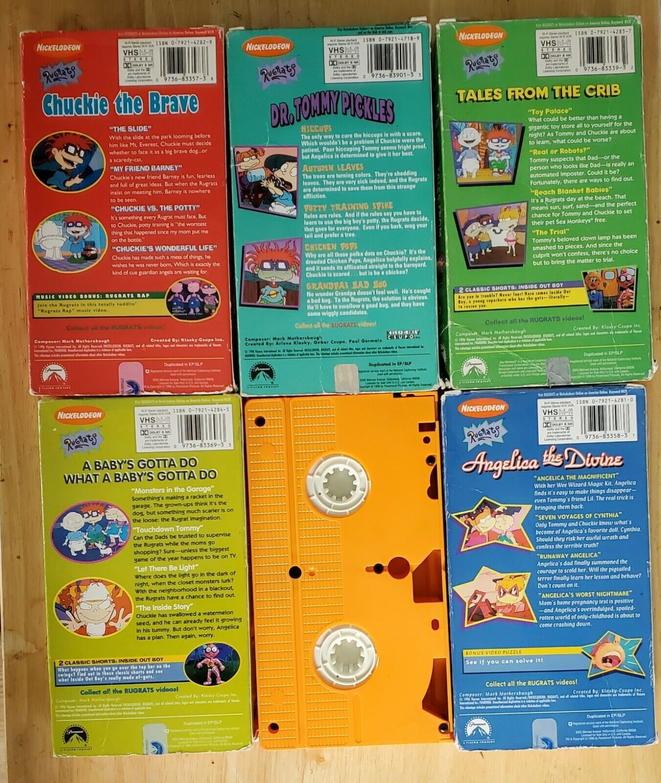 Nickelodeon Rugrats Orange Video Cassettes VHS Lot Of 6 - 90’s Cartoon ...