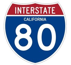 Interstate 80 Sticker R7174 California Highway Sign Road Sign - $1.45+