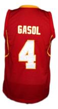 Pau Gasol Team Spain Espana Basketball Jersey New Sewn Red Any Size image 5