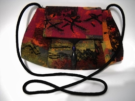 Multi Color Handbag Purse Handcrafted Tapestry Unique Shoulder Bag Clutc... - $120.00
