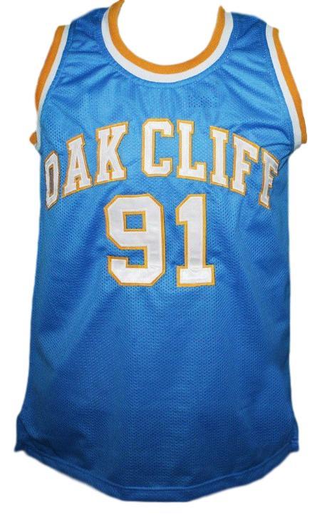 Dennis rodman  91 oak cliff high school basketball jersey light blue   1