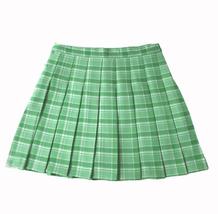 Women Girl Blue Plaid Pleated Skirt Plus Size Pleated Tennis Skirt Plus Size image 6
