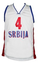Milos Teodosic Team Serbia Basketball Jersey New Sewn White Any Size image 4