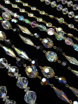 4 Vintage Crystal Jewelry  Necklaces SWAROVSKI Crystals Cut Glass RAINBOW Tones  - $82.99