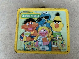 Vintage 80s Sesame Street Lunchbox with Thermos