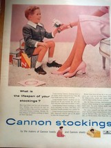 Cannon Stockings Magazine Advertising Print Ad Art 1960s - $5.99