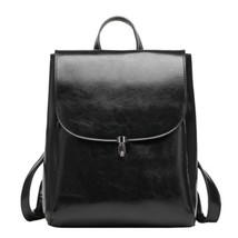 Coated Cowhide Leather Retro Backpack For Ladies Large Capacity Travel Bag Winte - $168.09