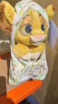 Disney Parks Baby Simba in a Hoodie Pouch Blanket Plush Doll NEW image 1
