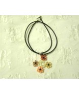 Handcrafted Four Corner Flower Necklace Paper Quill - $14.99