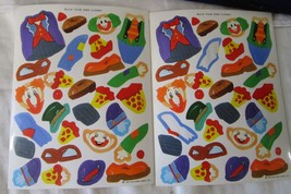 Build Your Own Clown Stickers Hallmark Vintage 1983 One Partial One Full Sheet G - $22.00