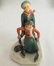 NORMAN ROCKWELL GORHAM FIGURINE &quot;THE NOVICE SKATER&quot; WEIGHS 1 LB 6&quot;x 5&quot;x ... - $49.49