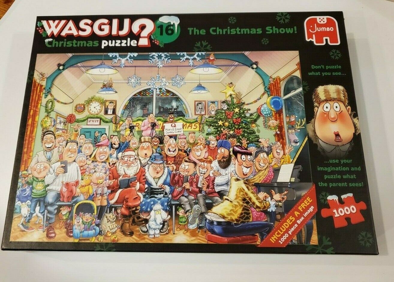 Primary image for Jumbo 19183 Wasgij  The Christmas Show 2 x 1000 Piece Jigsaw Puzzles New Sealed