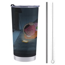 Mondxflaur Lonely Night Steel Thermal Mug Thermos with Straw for Coffee - $20.98