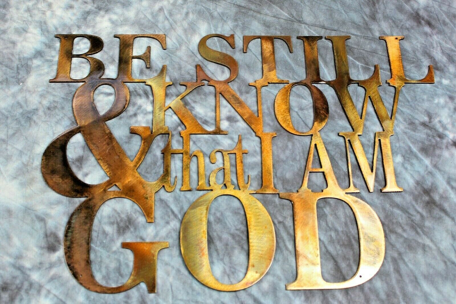 Primary image for Be Still and Know I am God-- Psalms Metal Wall Art Décor