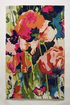 Area Rugs 5&#39; x 8&#39; Brilliant Poppies Hand Tufted Anthropologie Woolen Carpet - $429.00