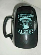 Ground Zero Black Tall Ceramic Coffee Mug Atomic Brew Logo Rare 1998-2020 - $12.99