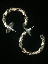 Vintage Gold Twisted rope-style hoop earrings