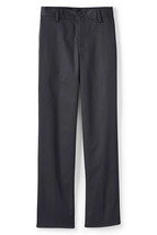 Lands End Uniform Boys Size 18, 31" Inseam Blend Plain Front Chino Pant, Black - $17.99