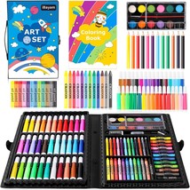  iBayam Art Supplies, 139-Pack Drawing Kit Painting Art Set Art  Kits Gifts Box, Arts and Crafts for Kids Girls Boys, with Coloring Book,  Crayons, Pastels, Pencils, Watercolor Pens (Pink)
