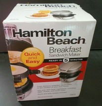 Hamilton Beach Breakfast Sandwich Maker Gray 25475A Egg Mcmuffin