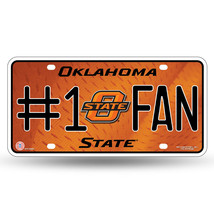 Oklahoma State Cowboys #1 Fan Metal Embossed License Plate - $12.86