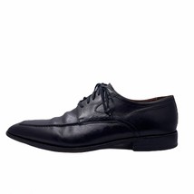 Johnston & Murphy Leather Oxford Shoes Size 10.5M Made In Italy Mens Black - $34.64
