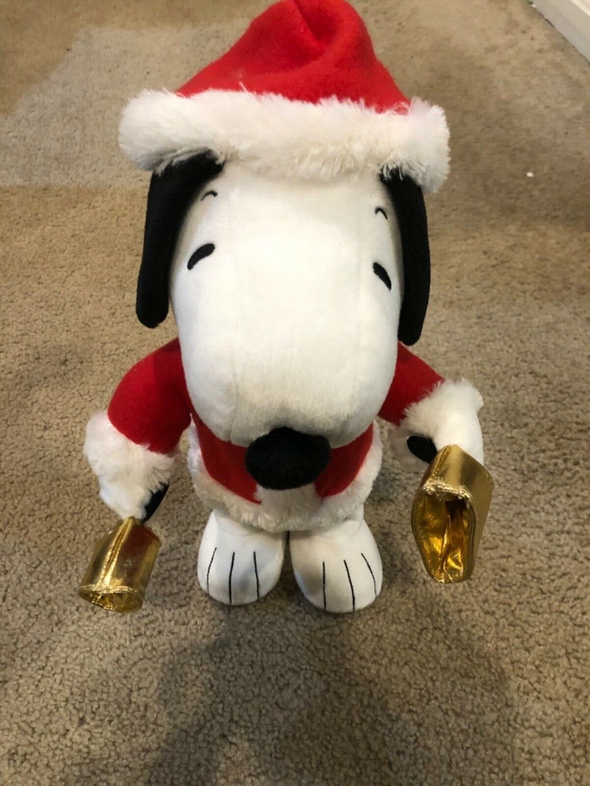 Primary image for Hallmark Bell Ringer Snoopy Peanuts Animated Musical Plush Stuffed Animal Xmas