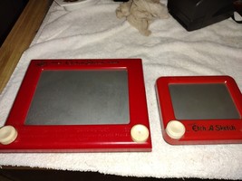 Vintage Magic Etch A Sketch Toy Screen Ohio Art Works Red #505 Classic USA