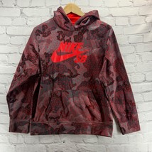 Nike SB Hoodie Youth Sz XL Red Gray Kangaroo Pocket - $22.76