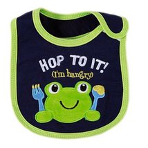 Waterproof Baby Burp Cloths Infant Dribbler Nest Solutions Bibs Frog Set of 3