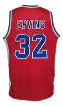 Julius Erving Custom Virginia Squires Aba Retro Basketball Jersey Red Any Size image 2