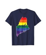 Halloween Shirts -  Maine State USA LGBT Pride Rainbow Shirt Gay Les Trans Shirt - $19.95 - $23.95