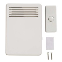 75 dB Wireless Plug-In Door Bell Kit with 1-Push Button, White - $12.85