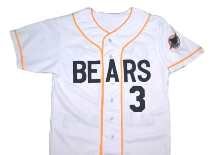 Bad news bears movie  3 button down new men baseball jersey white 1