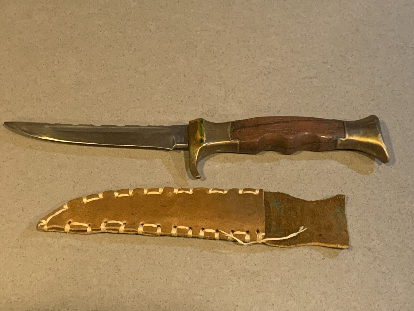 Vintage OLSEN Knife Co Solingen Germany Hunting Bowie Knife 1960's