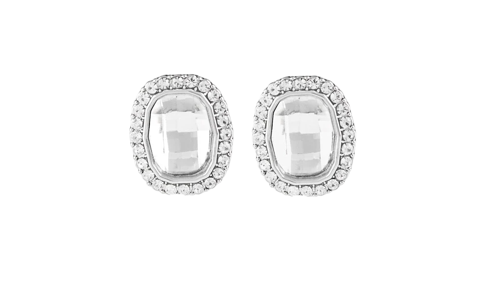 Paparazzi The Modern Monroe White Post Earrings - New - $4.50