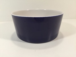 IKEA Blue &amp; White Ceramic Pottery Dog Dish Bowl Made In Portugal - $19.99