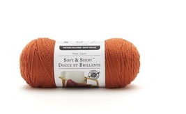 Loops & Threads, Soft & Shiny Solid Yarn, SH70 Pumpkin Orange, 6 Oz. Skein - $8.95