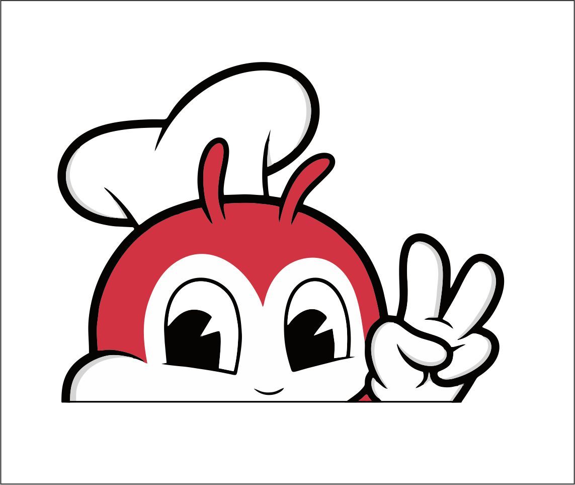 Jollibee Peace #2 Peeking Peeker Bumper Window Vinyl Decal Funny ...