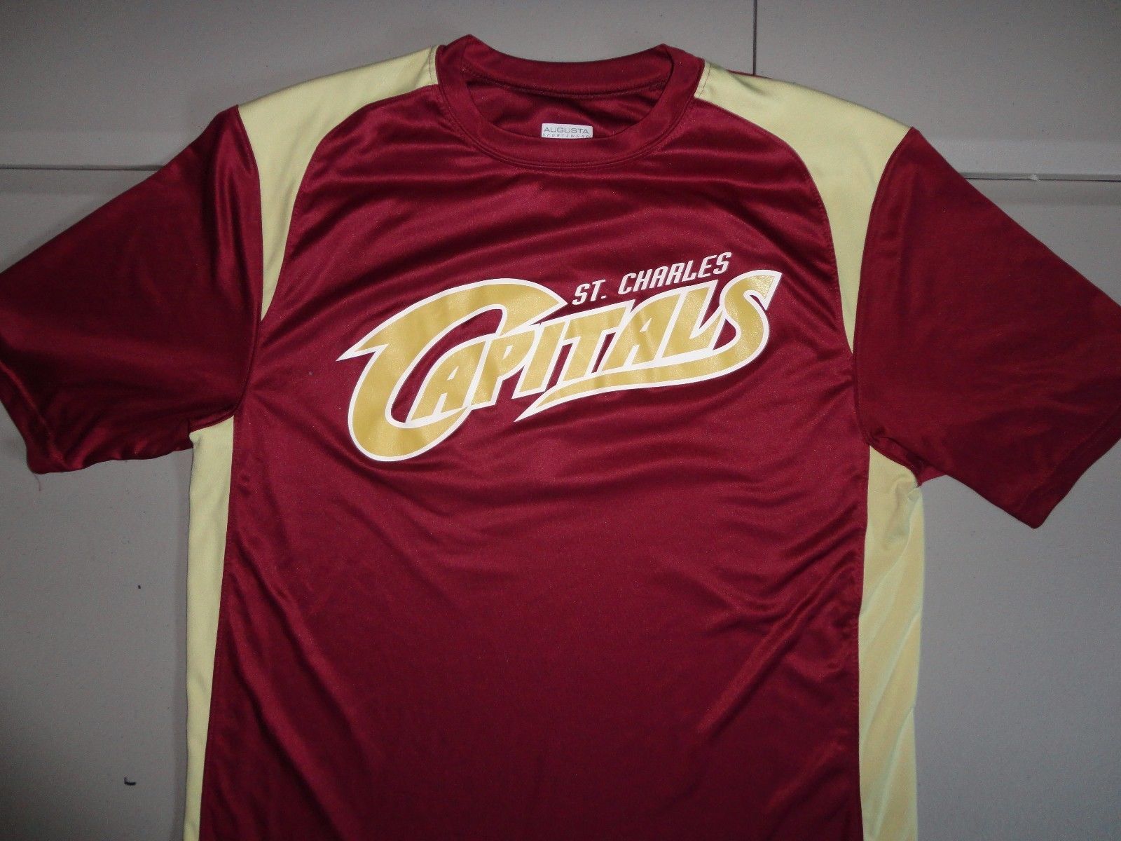 Primary image for Maroon #3 St. Charles Capitals Premier League Baseball Jersey Adult M Excellent