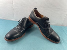 Johnston & Murphy Clayton Mens Shoes Black 9 M Leather Cap toe Dress Work Oxford - $39.42