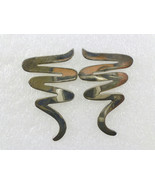 ZigZag SQUIGGLE Earrings in Sterling Silver - Vintage MEXICO - 2 inches long  - $70.00