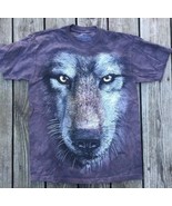 The Mountain Wolf Face T-Shirt Medium C21 - $11.78