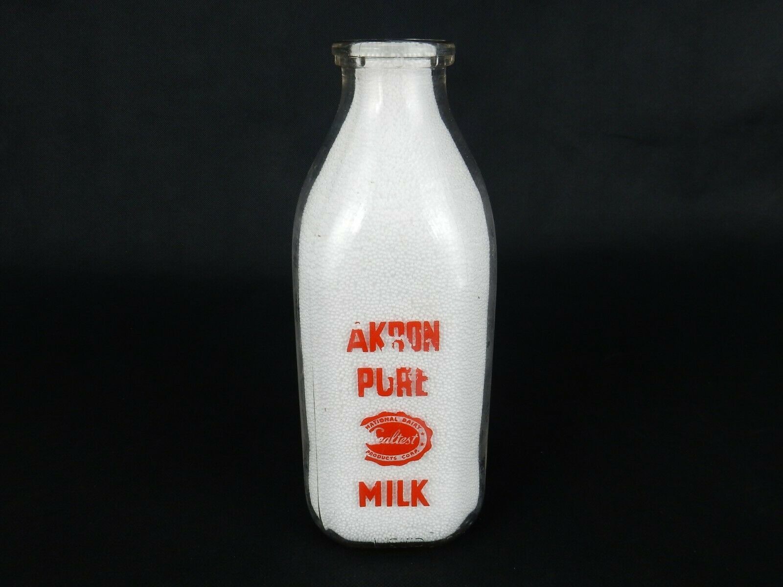 Vintage 1 Quart Glass Milk Bottle Sunshine Dairy 