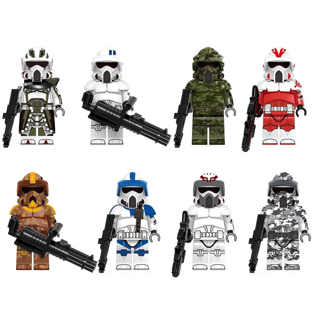 8pcs Star Wars Geonosis ARF Trooper Trauma Boomer Forest Trooper ...