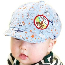 Cute Baby Beret Toddler Sun Protection Hat Infant Floppy Cap BLUETravelling3-15M image 2