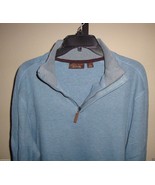 NWOT $69 Tasso Elba Men&#39;s Quarter Zip Mock Neck Sweater Blue Heather XL - $34.64