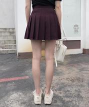 Women Girls Black Pleated Skirt Plus Size Black Pleated Mini Skirt Tennis Skirt image 7