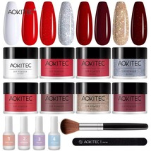 Aokitec Professional Acrylic Nail System Red Acrylic Powder 1 oz Color  Acrylic